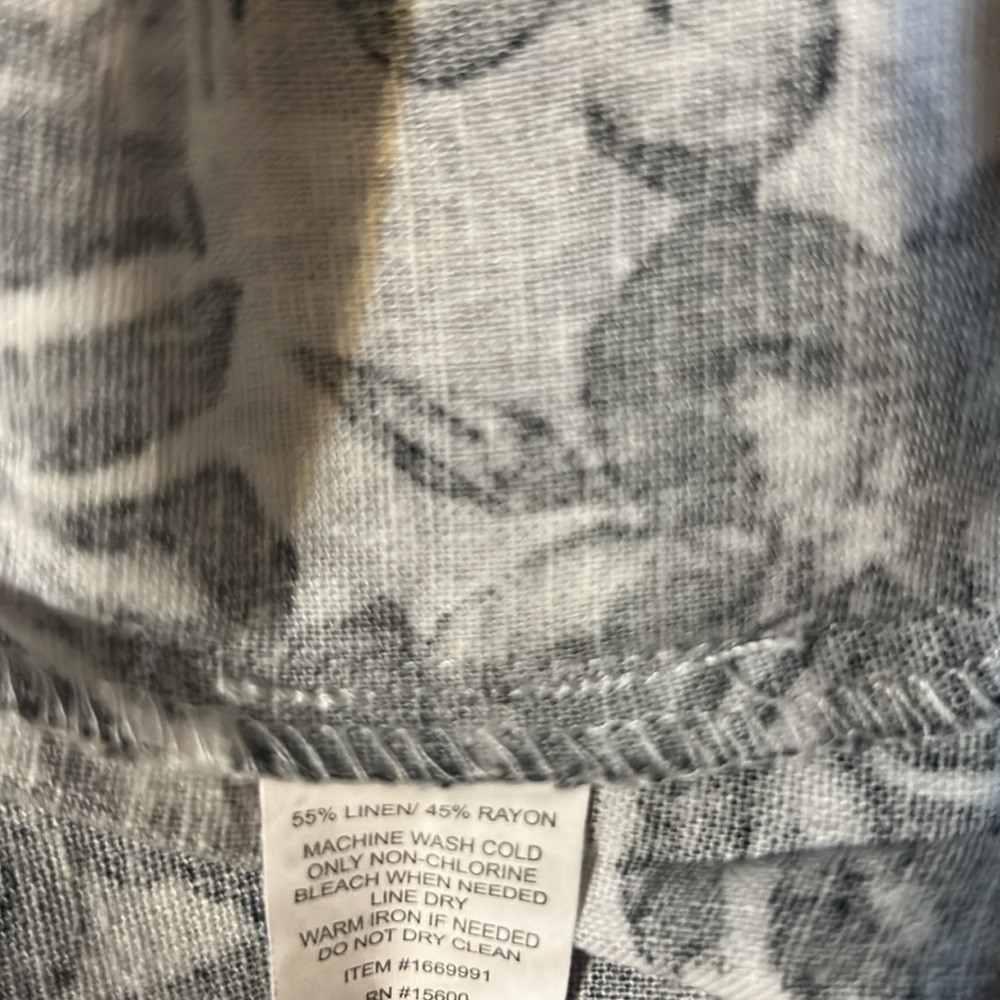 Briggs New York Black and White Linen Blend Dress size L NWT - Picture 5 of 6